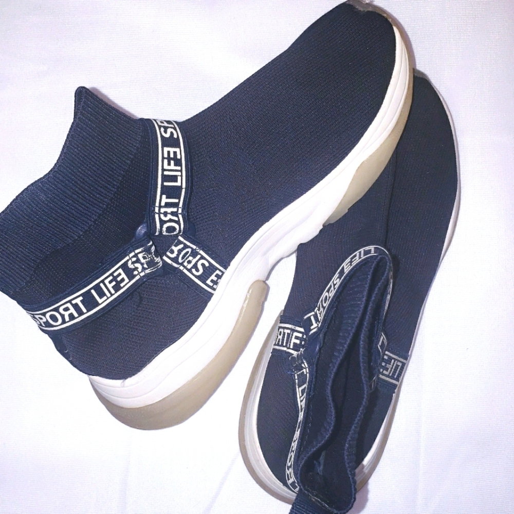 Zara Girls Sock Style High Top Sneakers
